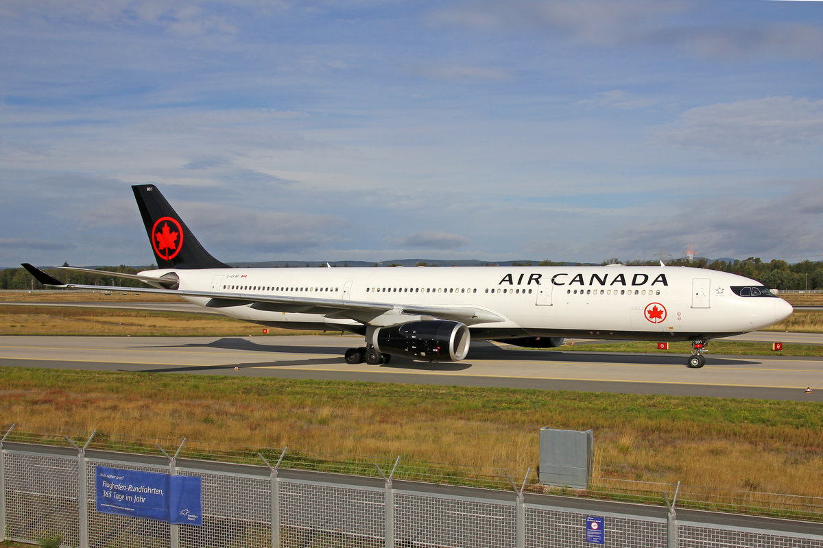 Air Canada, C-GFAF, Airbus A330-343X, msn: 277, 29.September 2019, FRA Frankfurt, Germany.