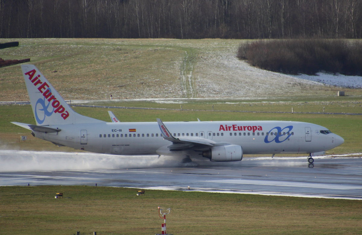 Air Europa, EC-III, MSN 30284, Boeing 737-86Q(WL), 12.02.2018, HAM-EDDH, Hamburg, Germany 