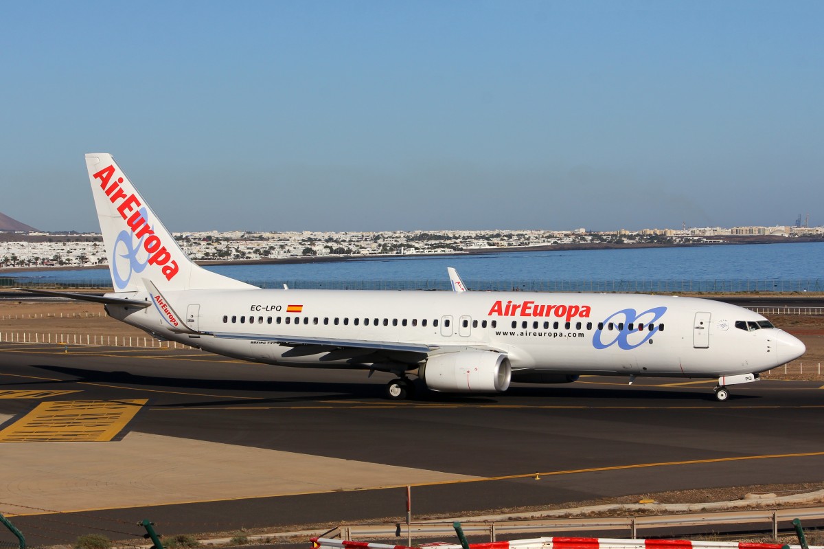 Air Europa, EC-LPQ, Boeing B737-85P (W), 18.Dezember 2015, ACE Lanzarote, Spain.