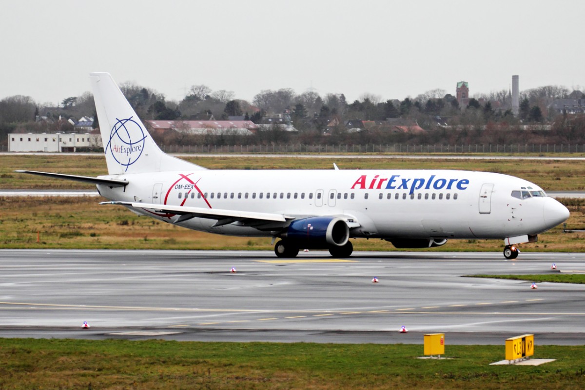 Air Explore OM-EEX rollt zum Start in Düsseldorf 20.12.2014