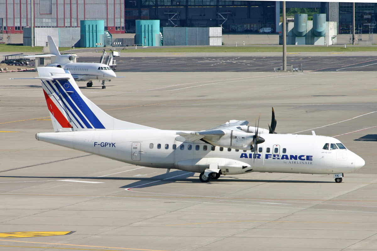 Air France by Airlinair, F-GPYK, ATR 42-500, msn: 537, 22.Juni 2008, ZRH Zürich, Switzerland.