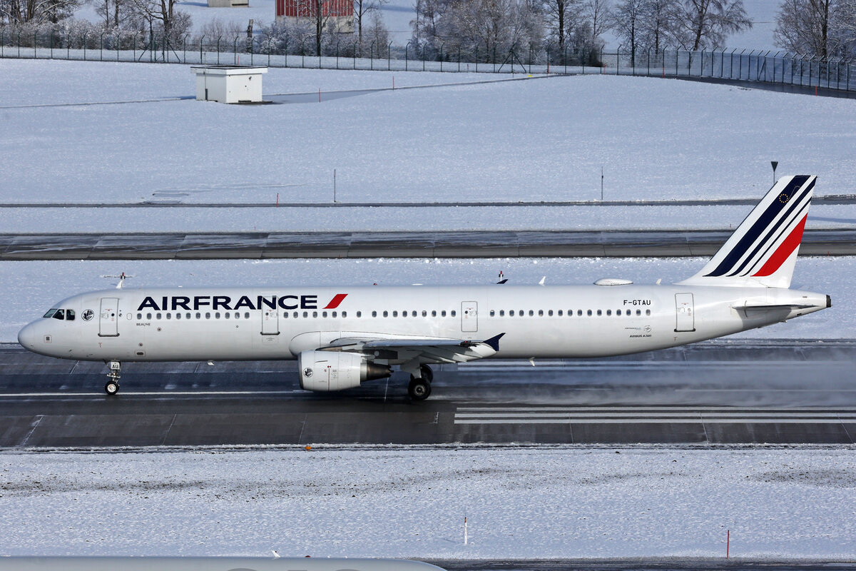 Air France, F-GTAU, Airbus A321-211, msn: 3814, 19.Januar 2024, ZRH Zürich, Switzerland.