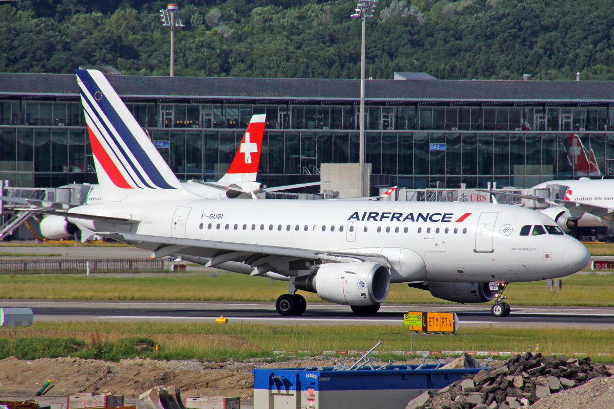 Air France, F-GUGI, Airbus A318-111, msn: 2350, 16.Juni 2017, ZRH Zürich, Switzerland.