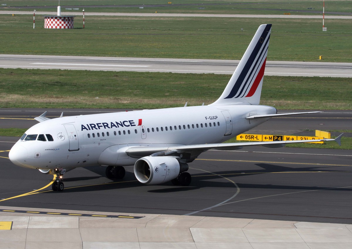 Air France, F-GUGP, Airbus, A 318-100 (neue AF-Lkrg.), 02.04.2014, DUS-EDDL, Dsseldorf, Germany 