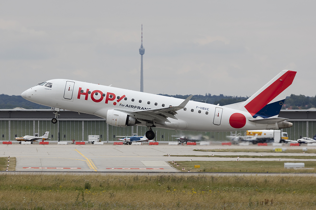 Air France - HOP!, F-HBXE, Embraer, ERJ-170, 11.07.2018, STR, Stuttgart, Germany




