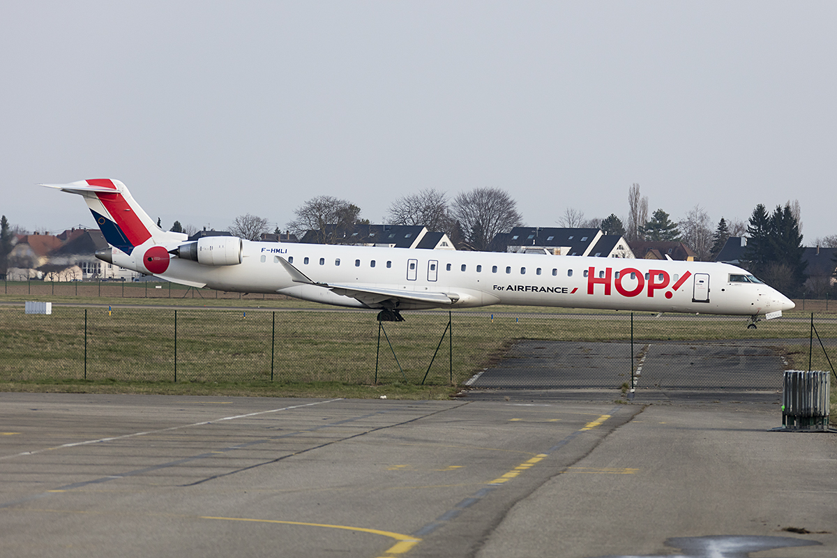 Air France - HOP!, F-HMLI, Bombardier, CRJ-1000, 25.03.2018, SXB, Strasbourg, France 


