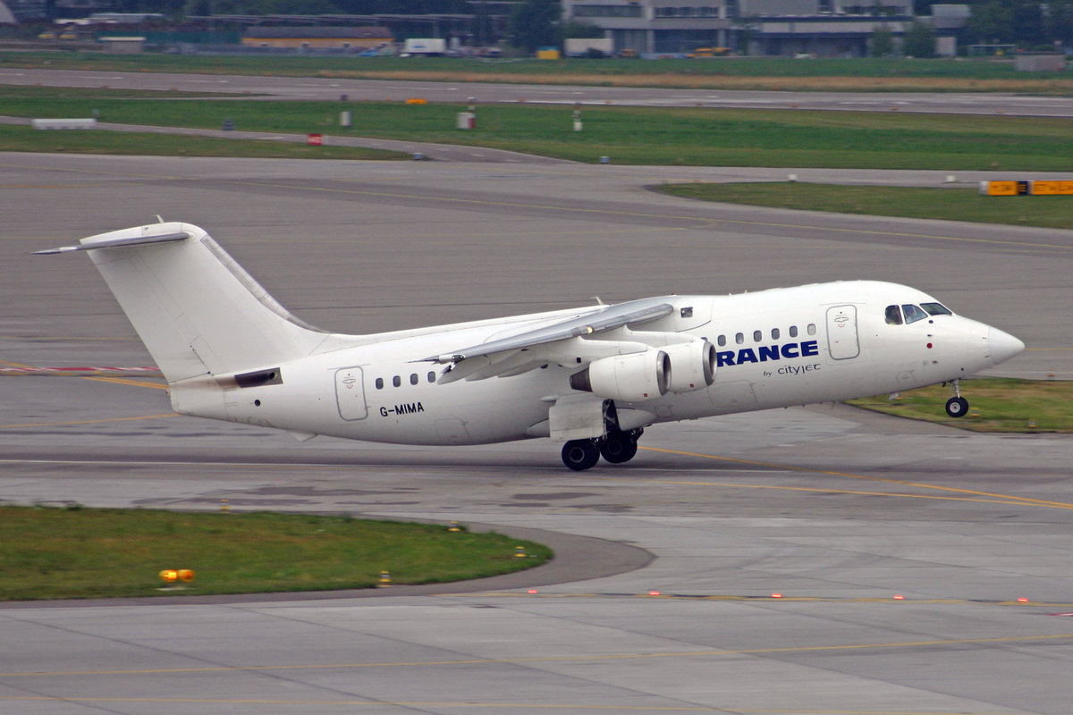 Air France (Operated by CityJet), G-MIMA, Bae 146-200, msn: E2079, 07.Juli 2006, ZRH Zürich, Switzerland.