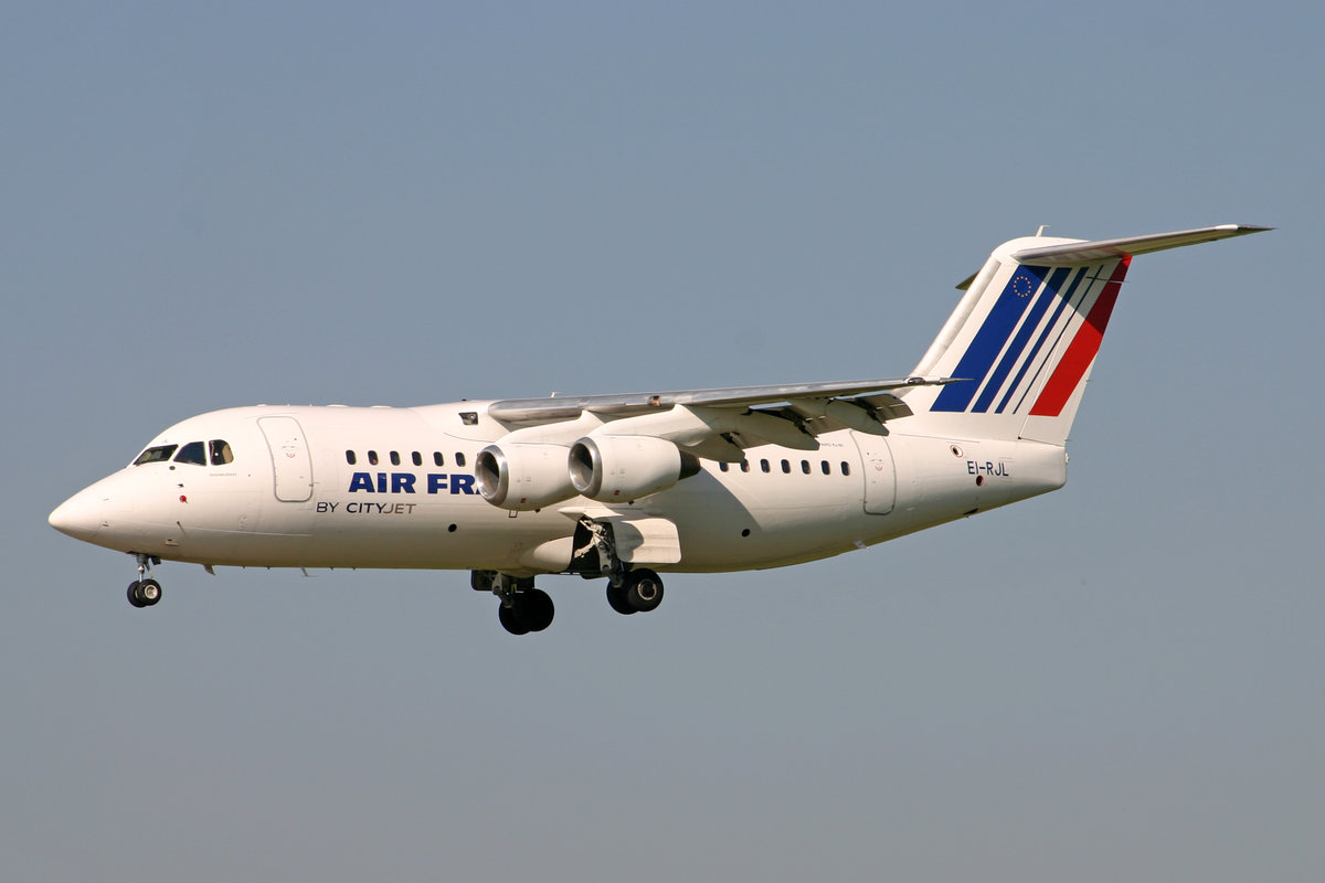 Air France (Operated by CityJet), EI-RJL, BAe Avro RJ85, msn: E2349, 08.Mai 2008, ZRH Zürich, Switzerland.
