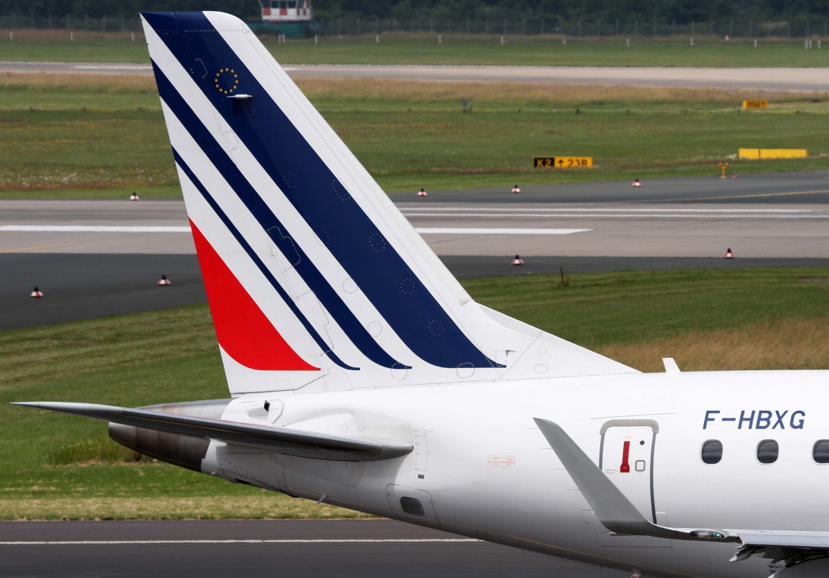 Air France Regional (HOP), F-HBXG, Embraer, ERJ-170 STD (Seitenleitwerk/Tail ~ noch nicht in neuer HOP-Lkrg.), 01.07.2013, DUS-EDDL, Dsseldorf, Germany 