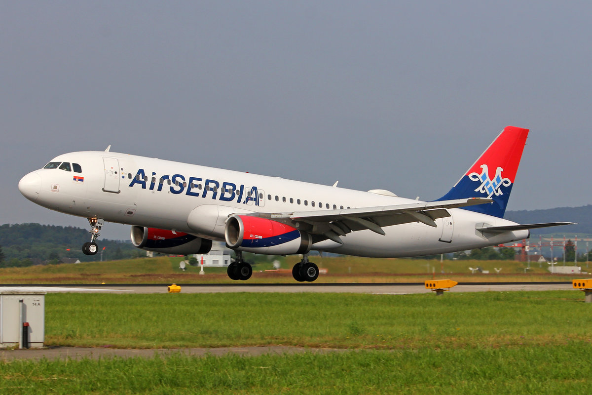 Air Serbia, YU-APG, Airbus A320-232, msn: 2587, 06.Juli 2019, ZRH Zürich, Switzerland.