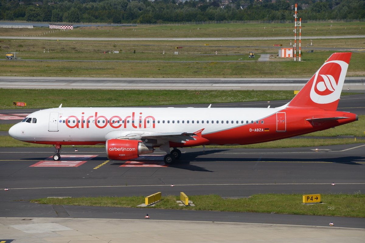Airbus A320-214 - AB BER Air Berlin - 3532 - DABZA - 17.08.2016 - DUS