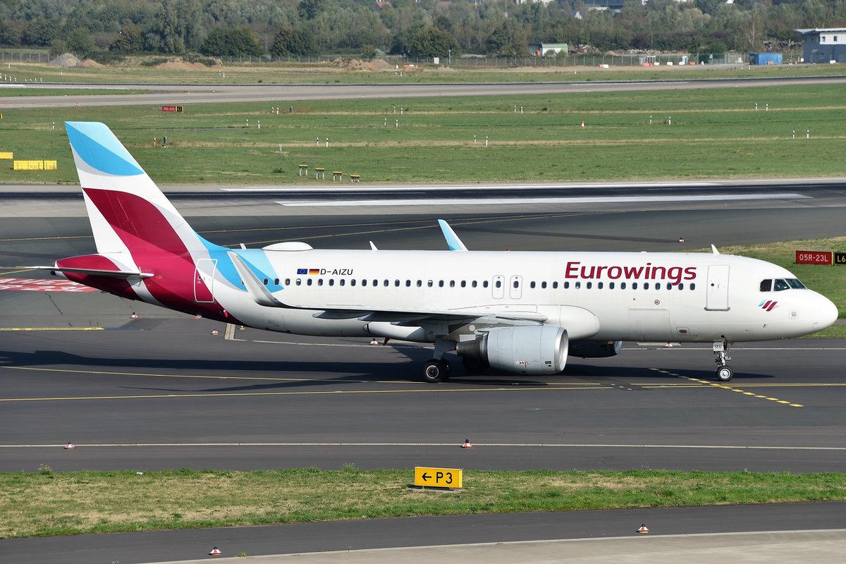 Airbus A320-214(W) - EW EWG Eurowings ex Lufthansa - 5635 - D-AIZU - 12.09.2018 - DUS
