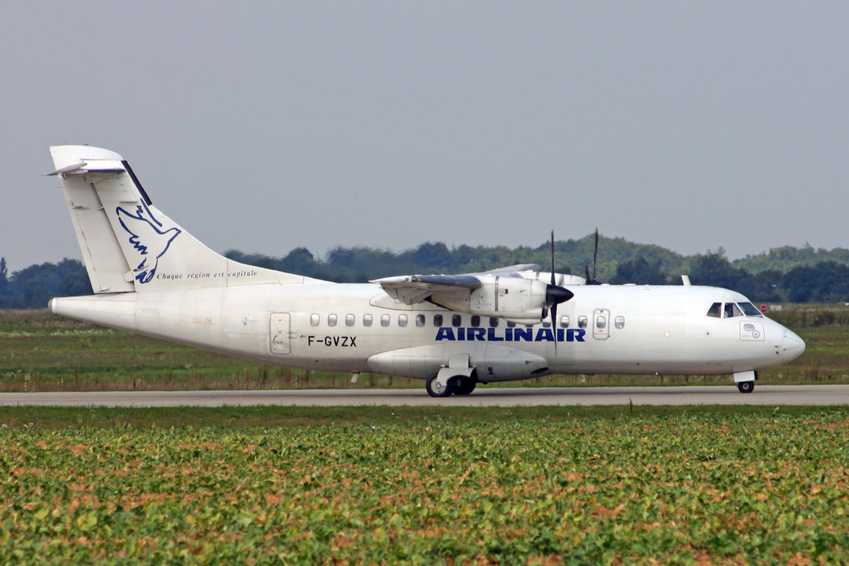 Airlinair, F-GVZX, ATR 42-300, msn: 011, 31.Augst 2007, LYS Lyon, France.