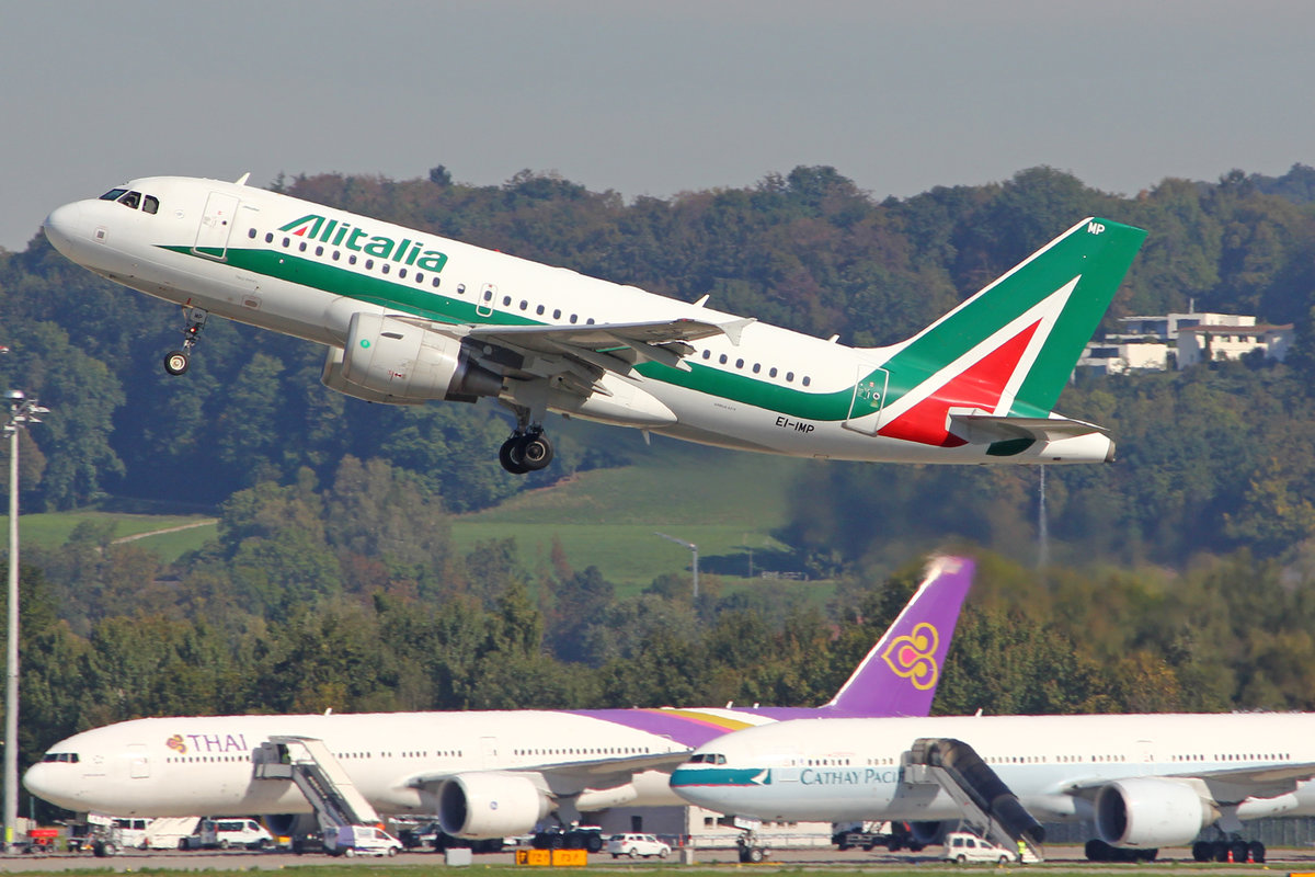 Alitalia, EI-IMP, Airbus A319-111, msn: 4859,  Italo Svevo , 26.September 2018, ZRH Zürich, Switzerland.