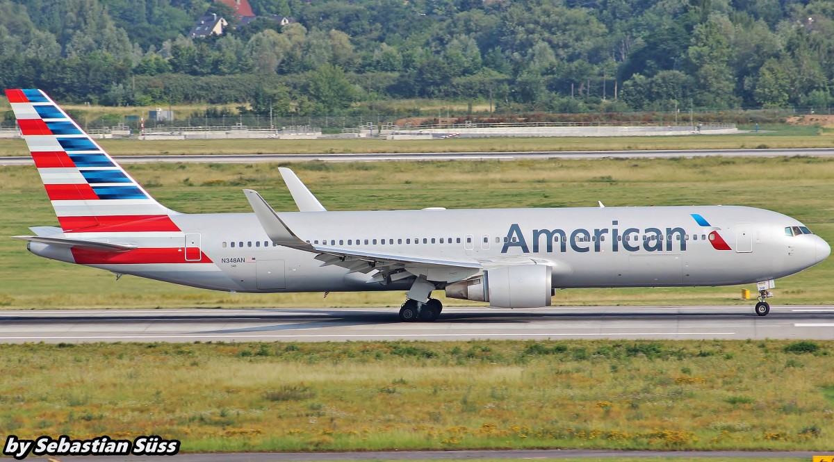 American Airlines B767-300ER N348AN @ Dusseldorf Airport. 5.7.15