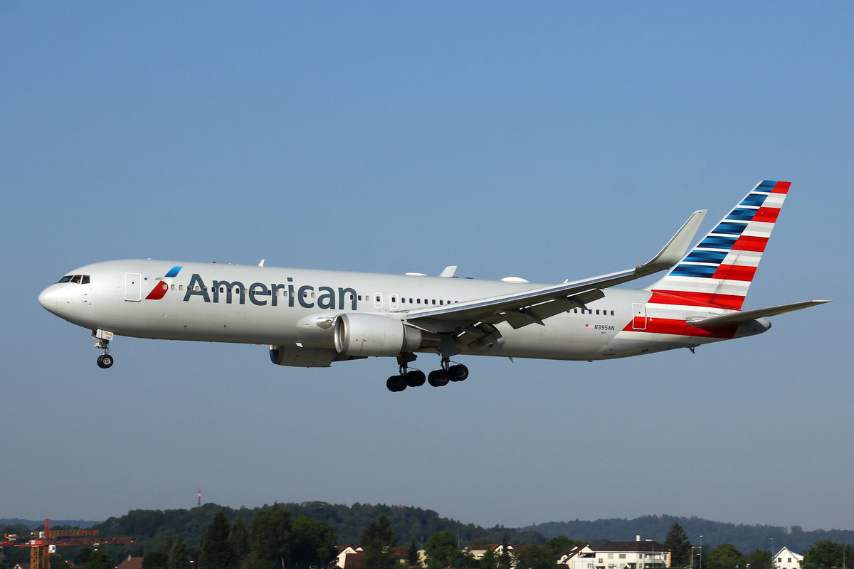 American Airlines, N395AN, Boeing 767-323ER, msn: 29432/709, 24.Juli 2019, ZRH Zürich, Switzerland.