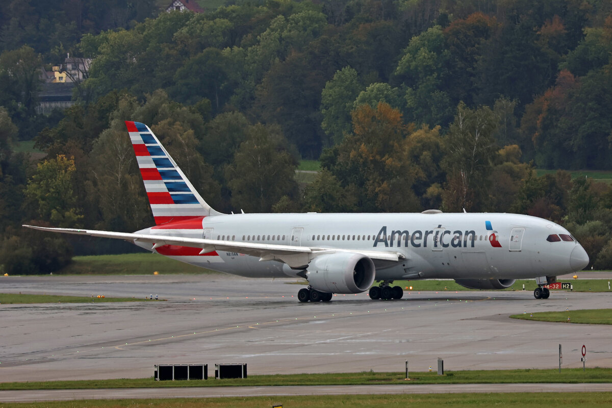 American Airlines, N813AN, Boeing B787-8, msn: 40631/387, 14.Oktober 2023, ZRH Zürich, Switzerland.