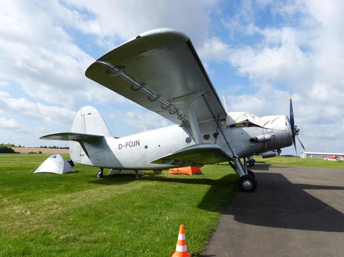 Antonow AN2, D-FOJN (ex. DDR-WJN), Flugplatz Gera (EDAJ), 13.8.2016