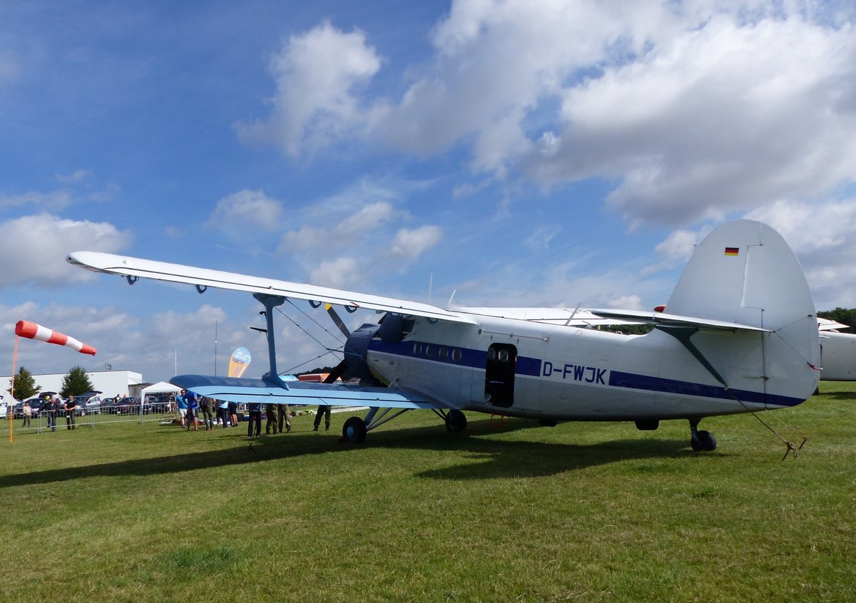 Antonow AN2, D-FWJK (ex.DDR-WJK), Flugplatz Gera (EDAJ), 13.8.2016