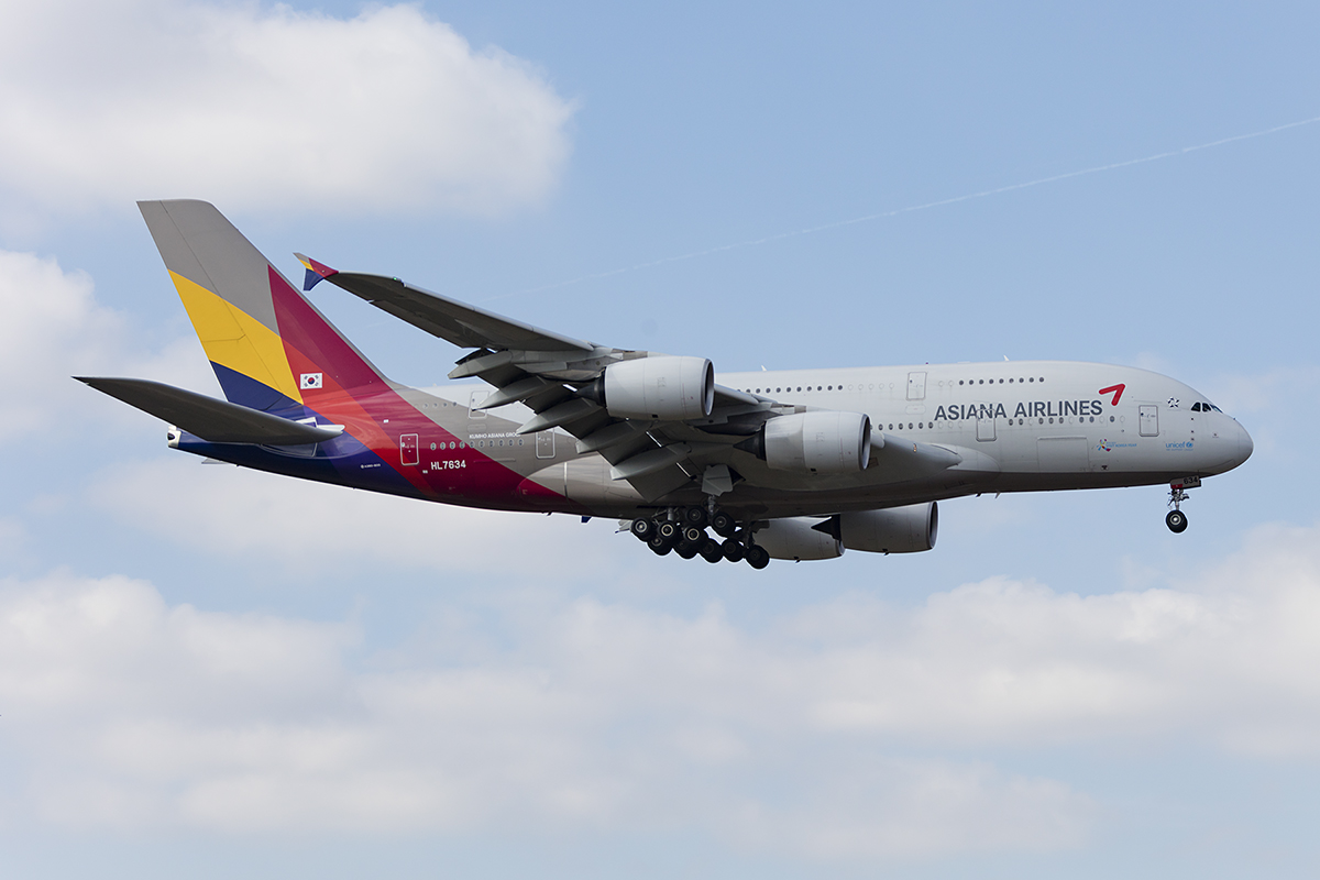 Asiana Airlines, HL7634, Airbus, A380-841, 24.03.2018, FRA, Frankfurt, Germany



