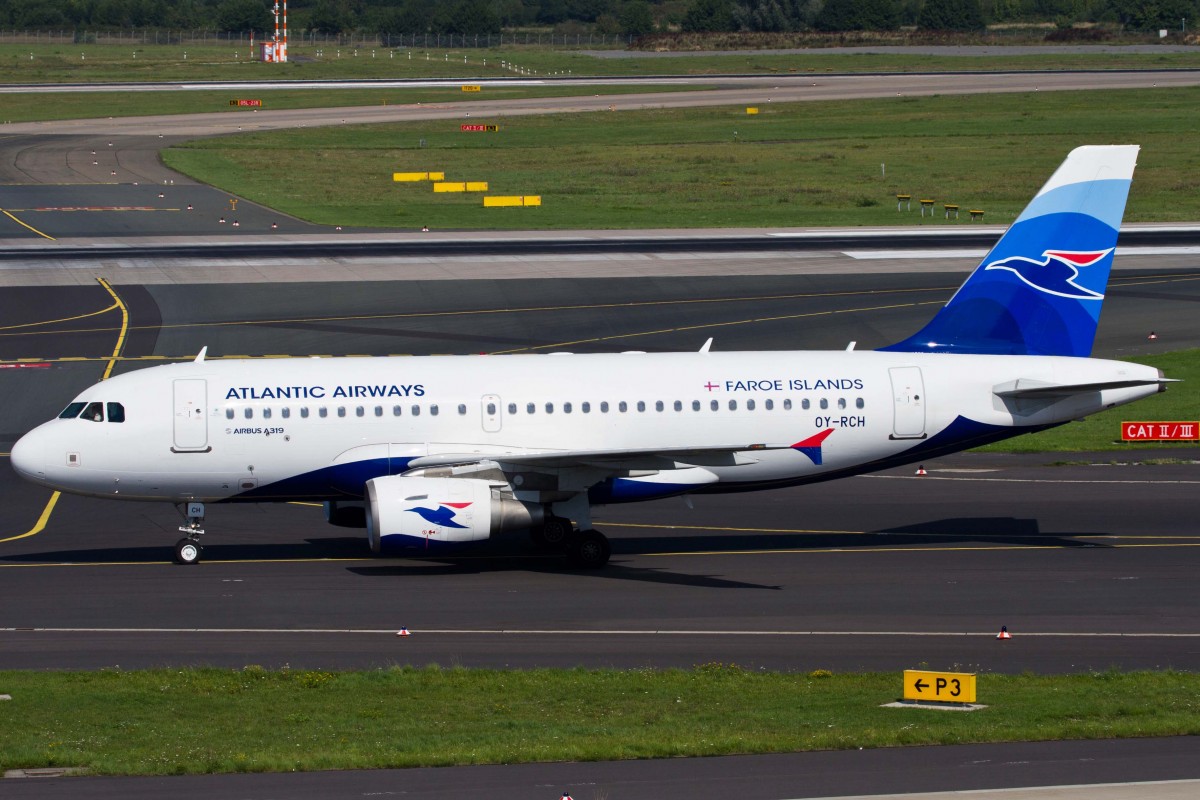 Atlantic Airways (RC-FLI), OY-RCH, Airbus, A 319-112, 22.08.2015, DUS-EDDL, Düsseldorf, Germany