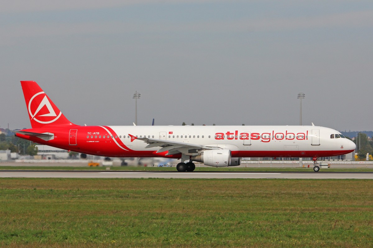 AtlasGlobal Airlines, TC-ATB, Airbus A321-211, 13.September 2015, MUC München, Germany.