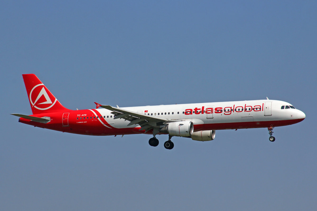 AtlasGlobal Airlines, TC-ATE, Airbus A321-211, 31.August 2016, ZRH Zürich, Switzerland.