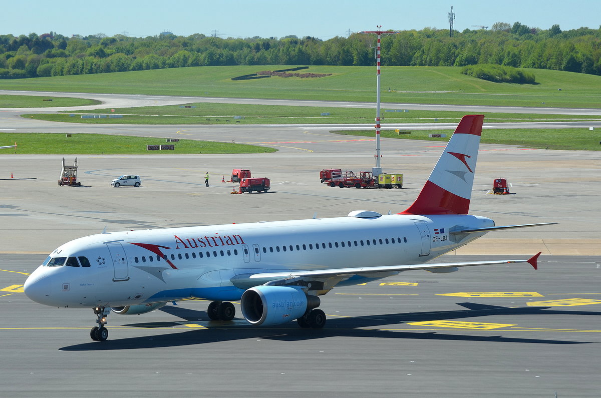 Austrian Airbus A320 OE-LBJ Hohe Tauern am 06.05.18 am Airport Hamburg Helmut Schmidt aufgenommen.