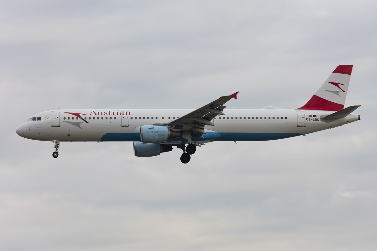 Austrian Airlines, OE-LBD, Airbus, A321-211, 01.04.2017, FRA, Frankfurt, Germany 



