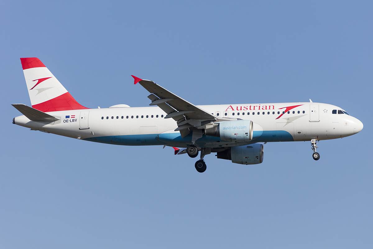 Austrian Airlines, OE-LBV, Airbus, A320-214, 07.04.2018, FRA, Frankfurt, Germany 



