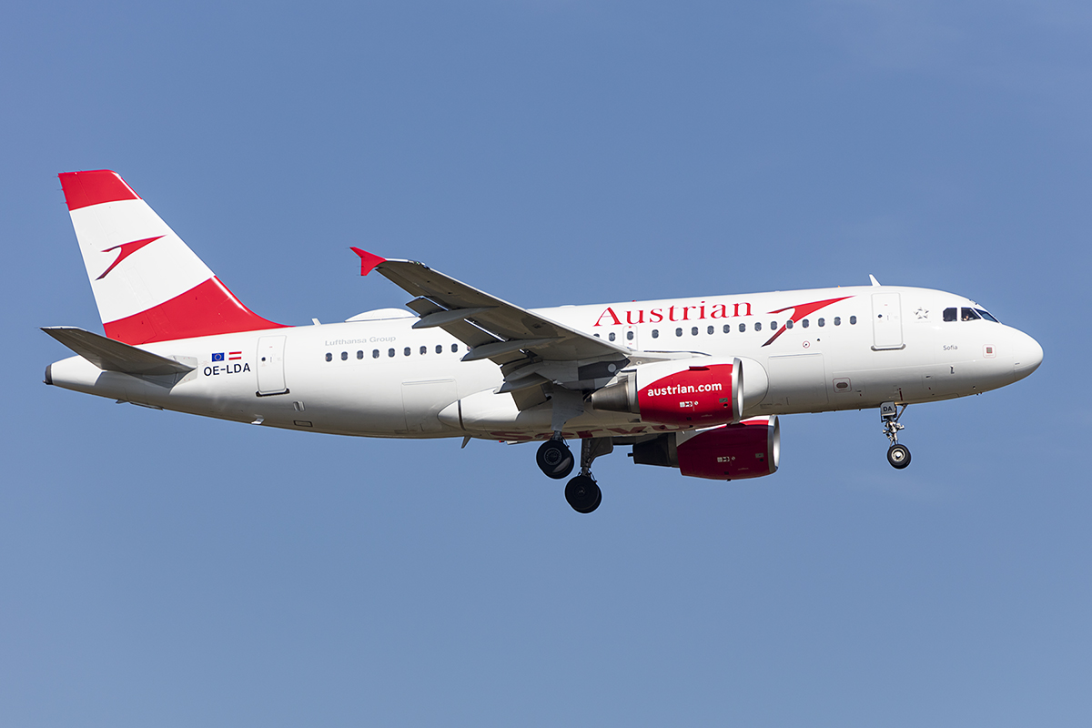 Austrian Airlines, OE-LDA, Airbus, A319-112, 07.04.2018, FRA, Frankfurt, Germany 



