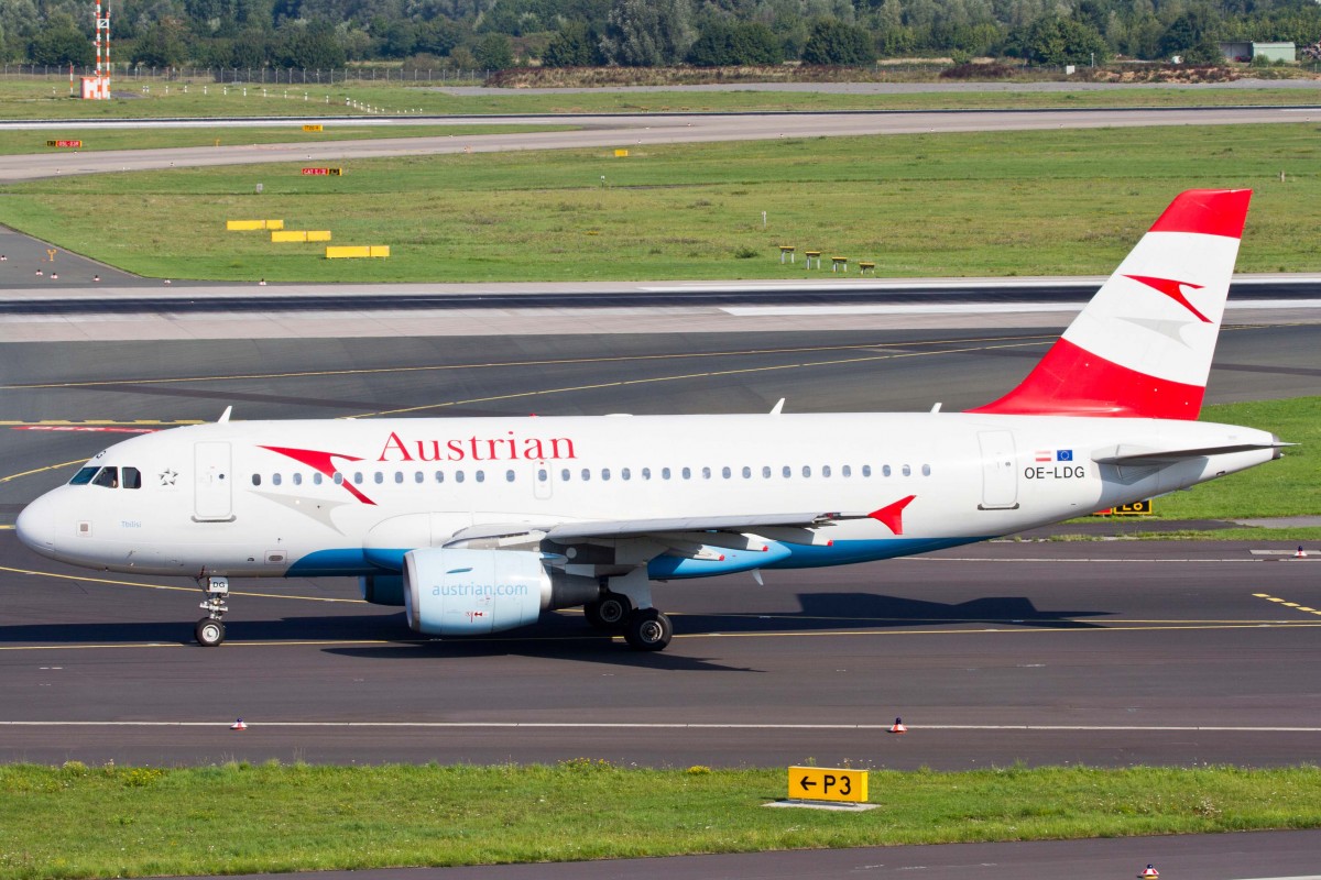 Austrian (OS-AUA), OE-LDG  Tbilis , Airbus, A 319-112, 22.08.2015, DUS-EDDL, Düsseldorf, Germany 