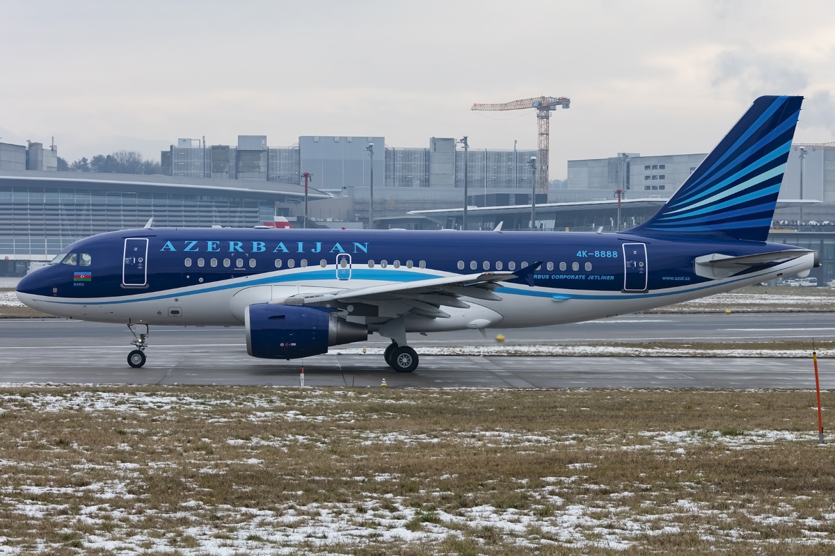 Azerbaijan Government, 4K-8888, Airbus, A319-115CJ, 23.01.2016, ZRH, Zürich, Switzerland 




