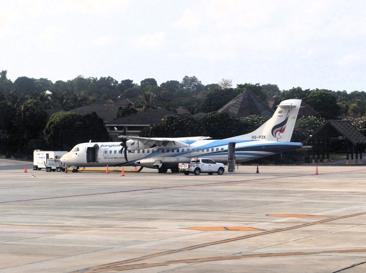 Bangkok Airways, ATR 72-600, HS-PZK, Koh Samui Airport (USM/TVSM), 10.4.2024