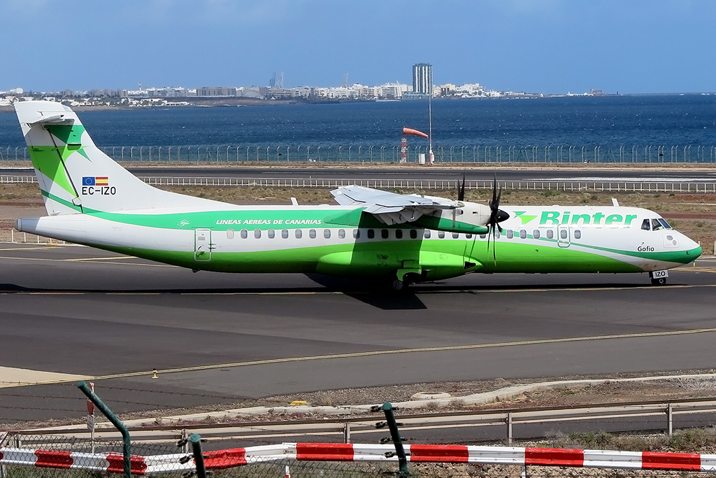 Binter, EC-IZO, Aerospatiale, ATR-72-212A, 18.03.2015, ACE, Arrecife, Spain 




