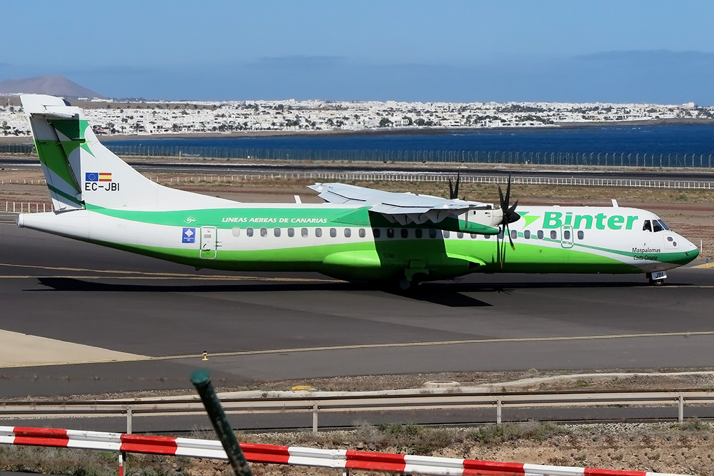 Binter, EC-JBI, Aerospatiale, ATR-72-212A, 16.03.2015, ACE, Arrecife, Spain 




