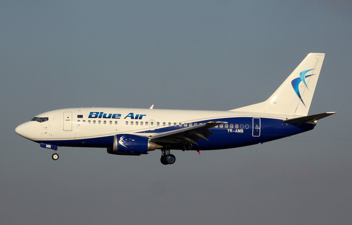 Blue Air, YR-AMB, MSN 24943, Boeing 737-530, 16.02.2018, HAM-EDDH, Hamburg, Germany (Ex.Lufthansa, D-ABIT) 