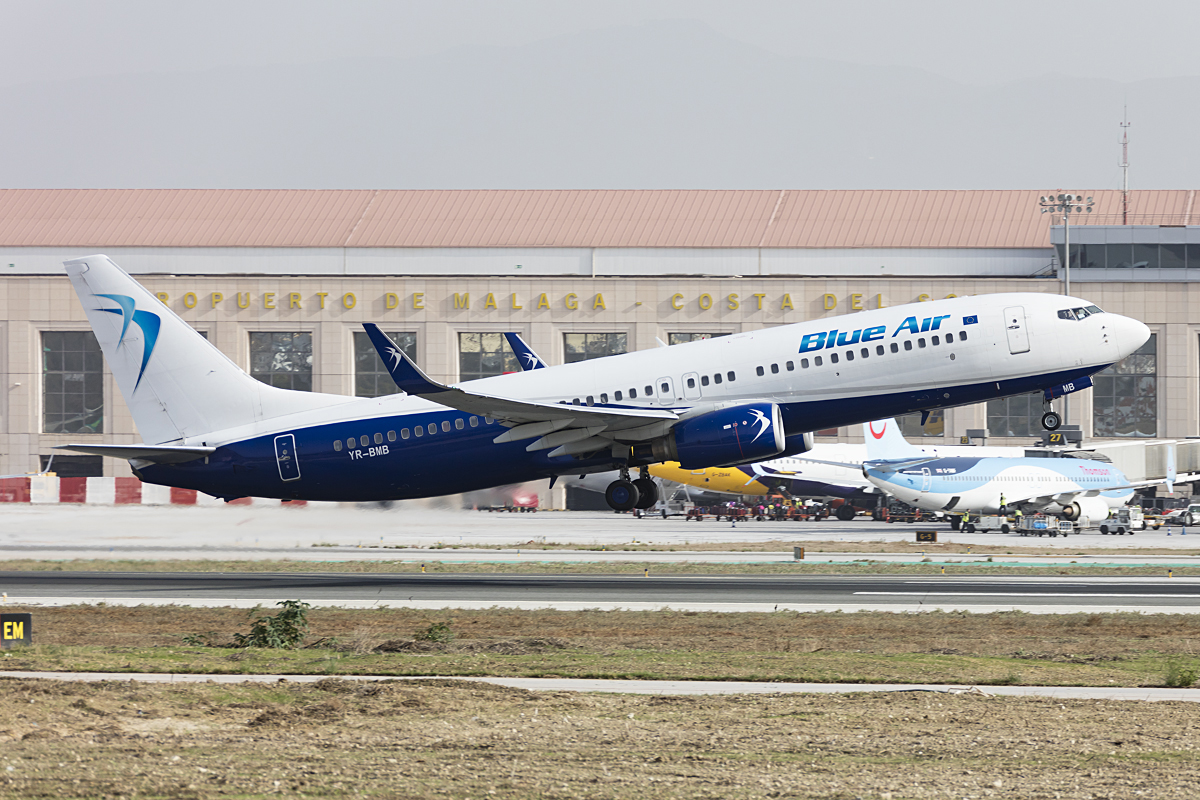 Blue Air, YR-BMB, Boeing, B737-85R, 27.10.2016, AGP, Malaga, Spain


