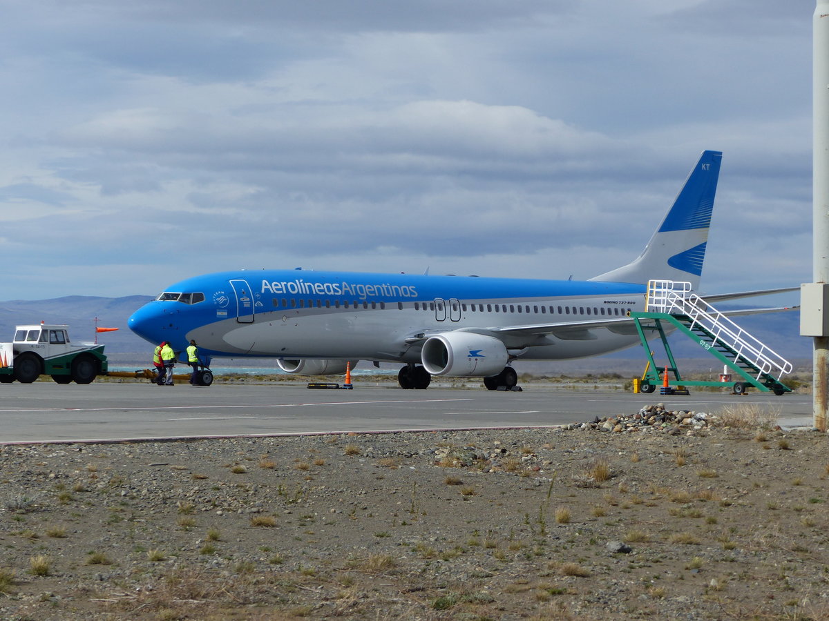 Boeing 737-800, LV-GKT, Aerolineas Argentinas, El Calafate International Airport (FTE), 13.1.2017