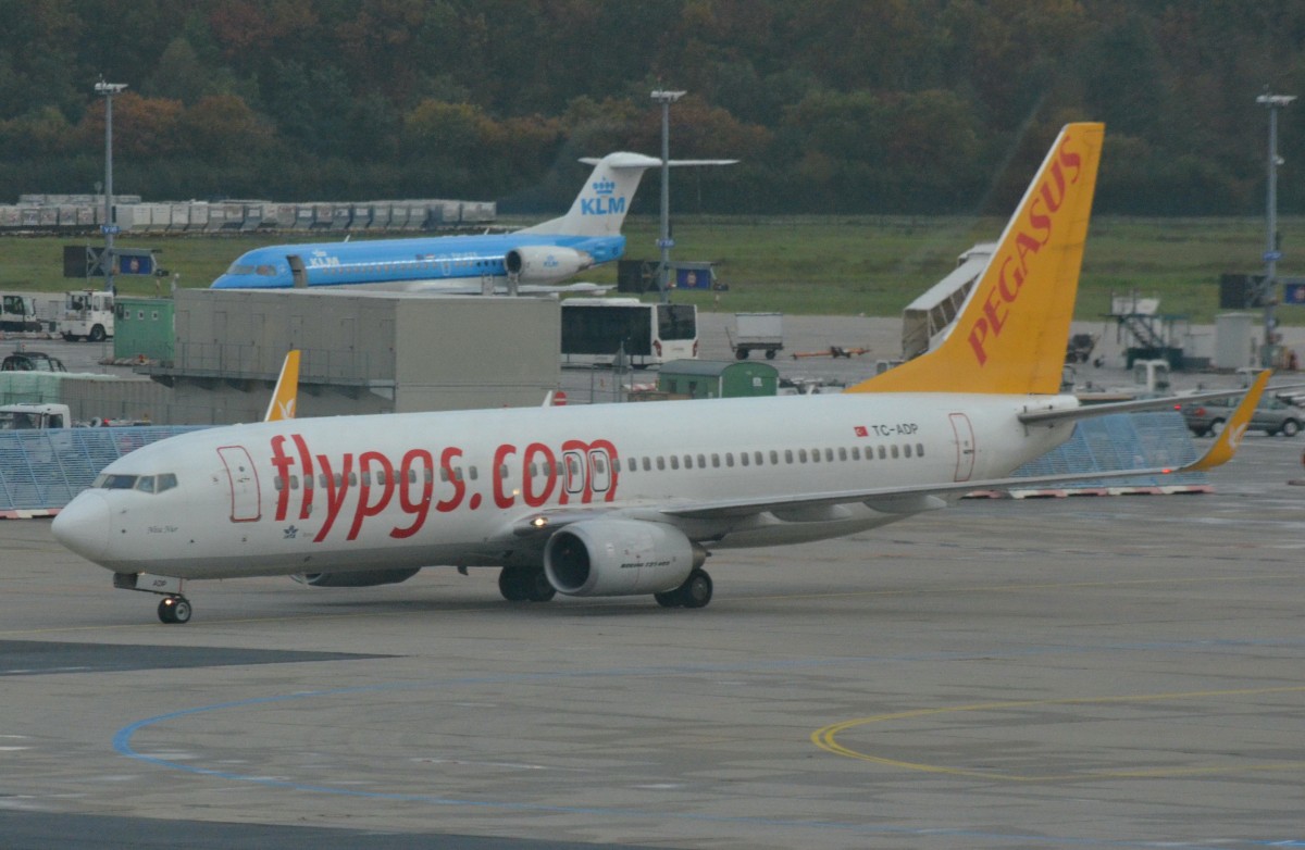 Boeing 737-82R(WL) TC-ADP von Pegassus Airlines ist gerade am 16.10.2014 in Frankfurt /Main  gelandet .