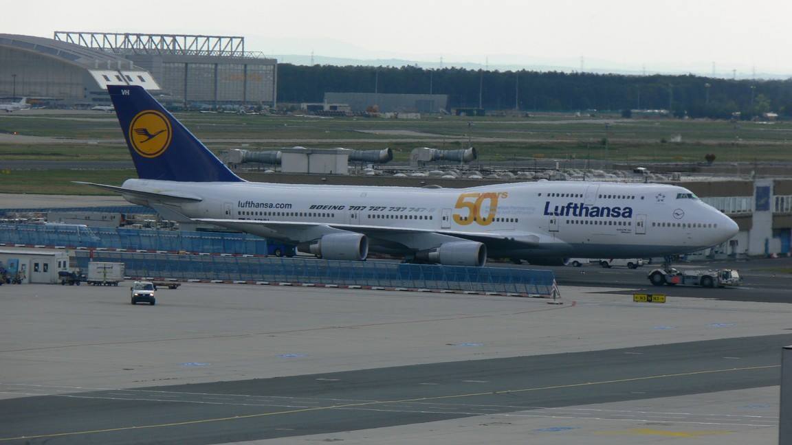 Boeing 747-430 D-ABVH (Düsseldorf) am 12.07.2012 in Frankfurt.