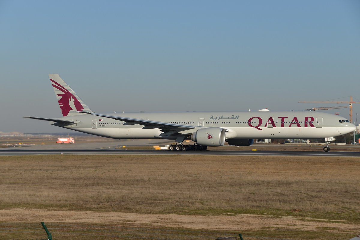 Boeing 777-3DZER - QR QTR Qatar Airways - 64065 - A7-BEO - 18.02.2019 - EDDF