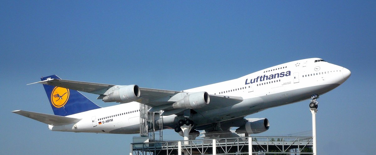 Boeing B-747 der Deutschen Lufthansa, D-ABYM, ausgestellt im Technikmuseum Speyer, Juli 2008