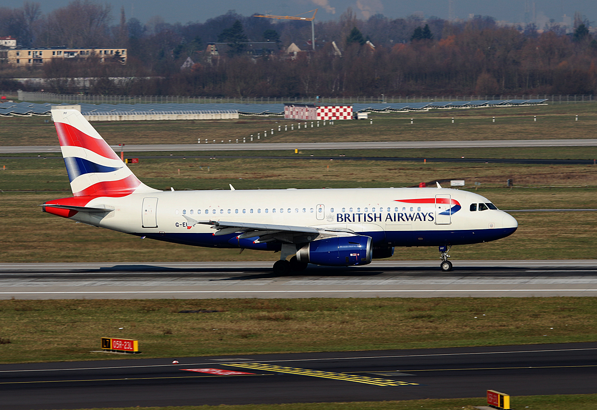 British Airways, Airbus A 319-131, G-EUPF, DUS, 10.03.2016