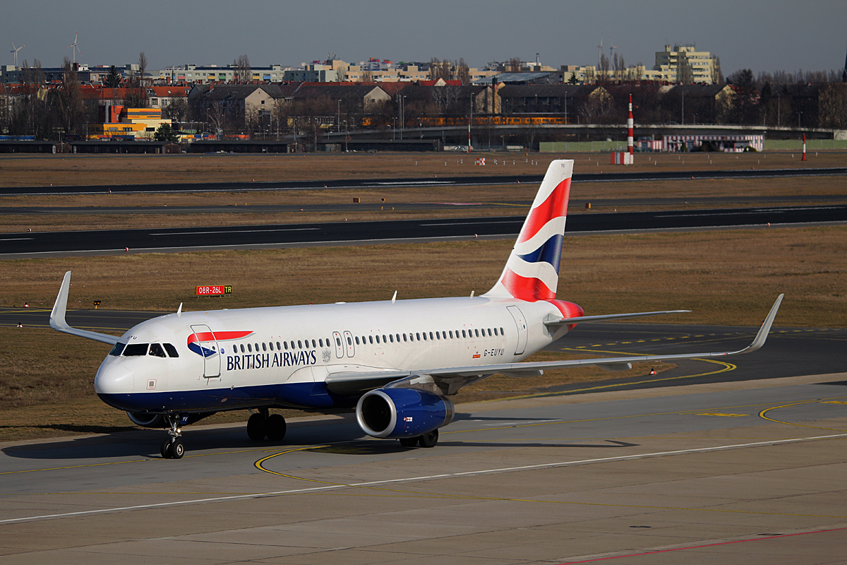 British Airways, Airbus A 320-232, G-EUYU, TXL, 04.03.2017