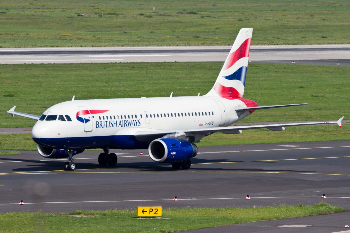 British Airways (BA-BAW), G-EUPU, Airbus, A 319-131, 22.08.2015, DUS-EDDL, Düsseldorf, Germany