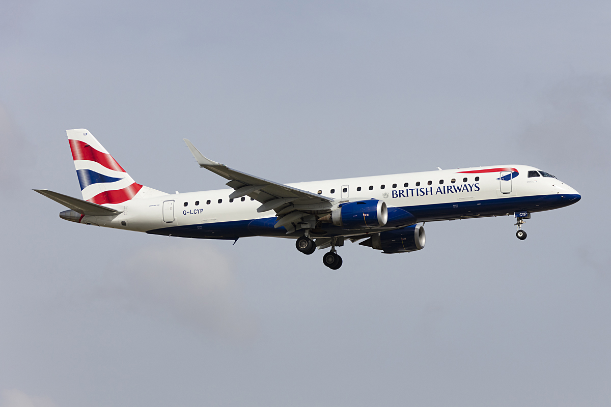 British Airways - CityFleyer, G-LCYP, Embraer, ERJ-190SR, 27.10.2016, AGP, Malaga, Spain 




