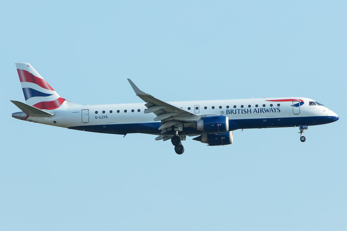 British Airways - CityFleyer, G-LCYR, Embraer, ERJ-190SR, 01.05.2019, MUC, München, Germany



