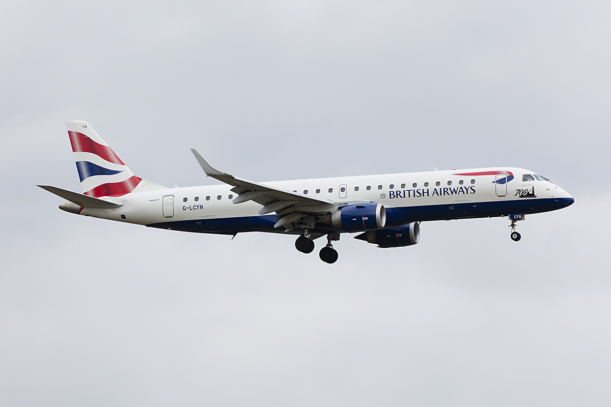 British Airways - Cityflyers, G-LCYN, Embraer, ERJ-190SR, 23.01.2018, ZRH, Zürich, Switzerland



