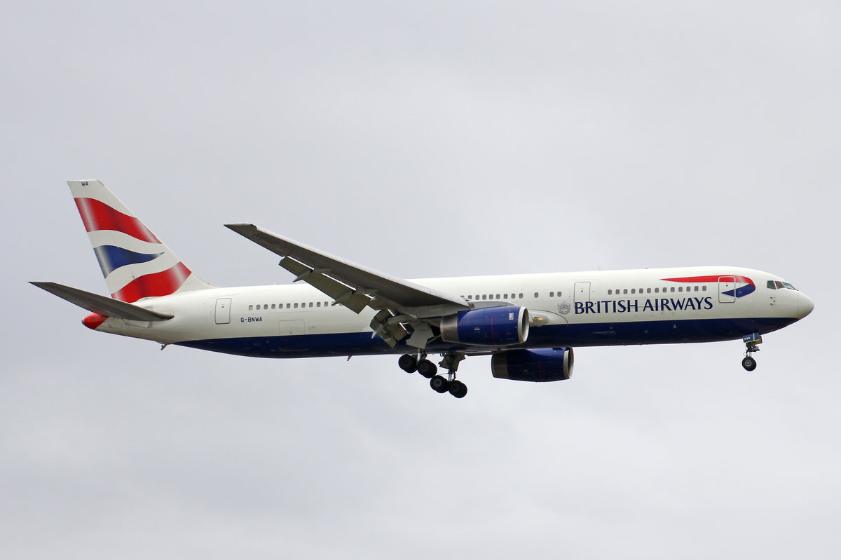 British Airways, G-BNWA, Boeing 767-336ER, 01.Juli 2016, LHR London Heathrow, United Kingdom.